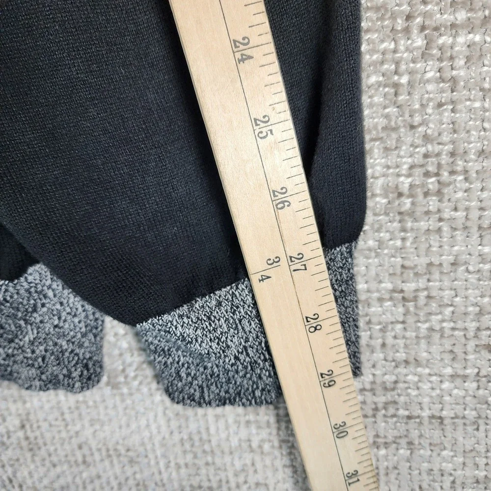 Sean John Zip‎ Cardigan Sweater Mens 3XL Black V-Neck Knit Cotton Pockets